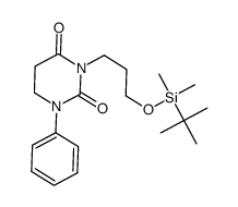 3-(3-{[tert-butyl(dimethyl)silyl]oxy}propyl)-1-phenyldihydropyrimidine-2,4(1H,3H)-dione Structure