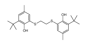 2-tert-butyl-6-[2-(3-tert-butyl-2-hydroxy-5-methylphenyl)sulfanylethylsulfanyl]-4-methylphenol结构式