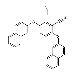 3,6-bis(naphthalen-2-ylsulfanyl)benzene-1,2-dicarbonitrile Structure