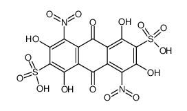 1,3,5,7-tetrahydroxy-4,8-dinitro-9,10-dioxo-9,10-dihydro-anthracene-2,6-disulfonic acid Structure