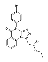 [4-(4-bromo-phenyl)-5-oxo-4,5-dihydro-[1,2,4]triazolo[4,3-a]quinazolin-1-yl]-acetic acid ethyl ester结构式
