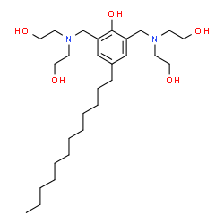 2,6-bis[[bis(2-hydroxyethyl)amino]methyl]-4-dodecylphenol结构式