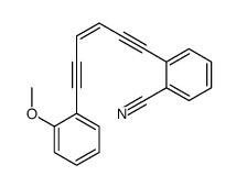 2-[6-(2-methoxyphenyl)hex-3-en-1,5-diynyl]benzonitrile Structure