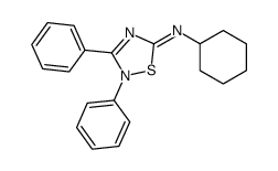 N-cyclohexyl-2,3-diphenyl-1,2,4-thiadiazol-5-imine Structure