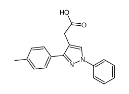 2-[3-(4-methylphenyl)-1-phenylpyrazol-4-yl]acetic acid Structure