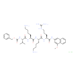 Z-Val-Lys-Lys-Arg-4MβNA hydrochloride salt结构式