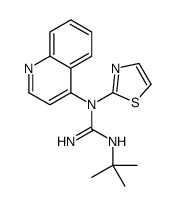 2-tert-butyl-1-quinolin-4-yl-1-(1,3-thiazol-2-yl)guanidine Structure