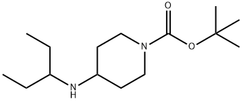 tert-Butyl 4-(pentan-3-ylamino)piperidine-1-carboxylate结构式