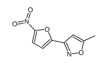 5-methyl-3-(5-nitrofuran-2-yl)-1,2-oxazole结构式