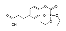 3-(4-diethoxyphosphorylcarbonyloxyphenyl)propanoic acid结构式