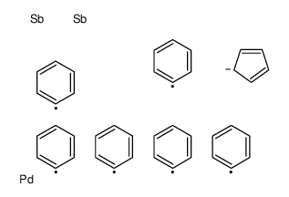 cyclopenta-1,3-diene,palladium,triphenyl-λ4-stibane结构式