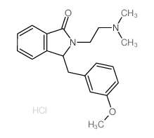 1H-Isoindol-1-one,2-[2-(dimethylamino)ethyl]-2,3-dihydro-3-[(3-methoxyphenyl)methyl]-,hydrochloride (1:1)结构式