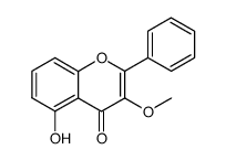 5-hydroxy-3-methoxy-2-phenyl-chromen-4-one结构式