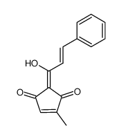 2-[(E)-1-hydroxy-3-phenylallylidene]-4-methylcyclopent-4-ene-1,3-dione Structure