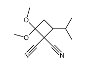 2,2-Dimethoxy-4-(1-methylethyl)-1,1-cyclobutanedicarbonitrile structure