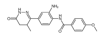 Benzamide,N-[2-amino-4-(1,4,5,6-tetrahydro-4-methyl-6-oxo-3-pyridazinyl)phenyl]-4-methoxy- Structure