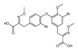 3-(3-bromo-4-(3-bromo-5-(2-carboxy-2-(methoxyimino)ethyl)-2-methoxyphenoxy)phenyl)-2-(methoxyimino)propanoic acid Structure