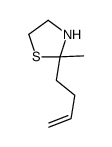 2-but-3-enyl-2-methyl-1,3-thiazolidine Structure