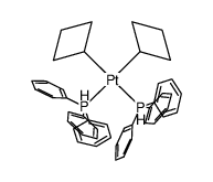 dicyclobutylbis(triphenylphosphine)platinum(II) Structure