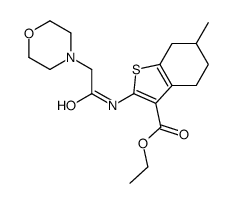 ethyl 6-methyl-2-[(2-morpholin-4-ylacetyl)amino]-4,5,6,7-tetrahydro-1-benzothiophene-3-carboxylate Structure