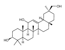 11-hydroxymethyl-4,4,6a,6b,8a,11,14b-heptamethyl-1,2,3,4,4a,5,6,6a,6b,7,8,8a,9,10,11,12,12a,14,14a,14b-eicosahydro-picene-3,14-diol Structure