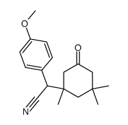 p-methoxyphenyl-3' cyano-3' tetramethyl-3,3,5,5 cyclohexanone结构式