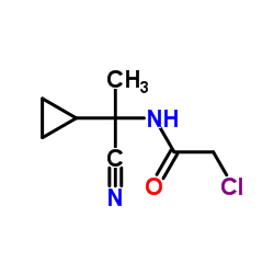 2-Chloro-N-(1-cyano-1-cyclopropylethyl)acetamide结构式