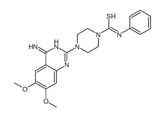 1-Piperazinecarbothioamide, 4-(4-amino-6,7-dimethoxy-2-quinazolinyl)-N-phenyl- Structure
