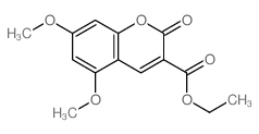 2H-1-Benzopyran-3-carboxylic acid, 5,7-dimethoxy-2-oxo-, ethyl ester结构式