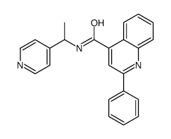 2-phenyl-N-(1-pyridin-4-ylethyl)quinoline-4-carboxamide Structure