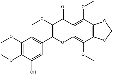 3'-Hydroxy-3,5,8,4',5'-
pentamethoxy-6,7-methylenedioxyflavone结构式