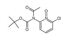2-(N-(tert-butoxycarbonyl)acetamido)-6-chloropyridine 1-oxide Structure