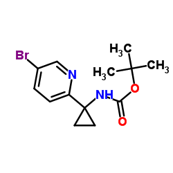 2-Methyl-2-propanyl [1-(5-bromo-2-pyridinyl)cyclopropyl]carbamate Structure