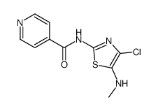 N-[4-chloro-5-(methylamino)-1,3-thiazol-2-yl]pyridine-4-carboxamide结构式