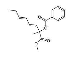 (3E,5E)-methyl 2-benzoyloxy-2-methyl-3,5-octadienoate结构式