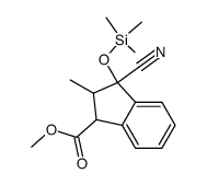 3-cyano-2-methyl-3-trimethylsilanyloxy-indan-1-carboxylic acid methyl ester结构式