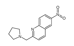 6-nitro-2-(pyrrolidin-1-ylmethyl)quinoline Structure