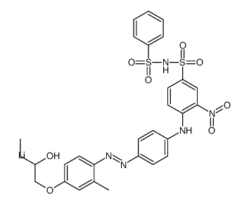 lithium 4-[[4-[[4-(2-hydroxybutoxy)-o-tolyl]azo]phenyl]amino]-3-nitro-N-(phenylsulphonyl)benzenesulphonamidate结构式