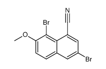 3,8-dibromo-7-methoxy-1-naphthonitrile结构式