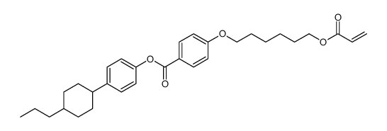4-(6-Acryloyloxy-hexyloxy)benzoic acid 4-(4-propyl-cyclohexyl)phenyl ester结构式