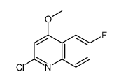 2-chloro-6-fluoro-4-methoxyquinoline structure