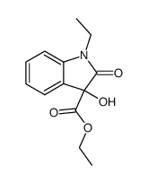 1-ethyl-3-hydroxy-2-oxo-indoline-3-carboxylic acid ethyl ester结构式