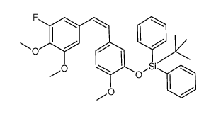 3-fluoro-4,4',5-trimethoxy-3'-O-tert-butyldiphenylsilyl-(Z)-stilbene Structure