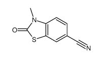 3-methyl-2-oxo-1,3-benzothiazole-6-carbonitrile结构式