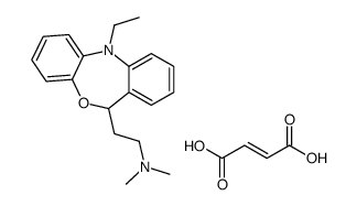 Dibenz(b,e)(1,4)oxazepine-11-ethanamine, 5,11-dihydro-5-ethyl-N,N-dime thyl-, (+-)-, (E)-2-butenedioate (1:1) structure