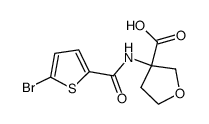 3-[(5-bromo-thiophen-2-yl)-carbonylamino]-tetrahydro-furan-3-carboxylic acid Structure