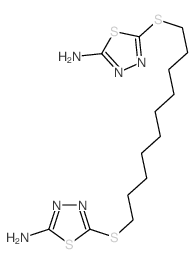 1,3,4-Thiadiazol-2-amine,5,5'-[1,10-decanediylbis(thio)]bis- (9CI) structure