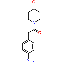 1-[(4-aminophenyl)acetyl]piperidin-4-ol结构式