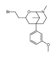 3-(2-bromoethyl)-5-(3-methoxyphenyl)-8,9-dimethyl-2-oxa-8-azabicyclo[3.3.1]nonane结构式