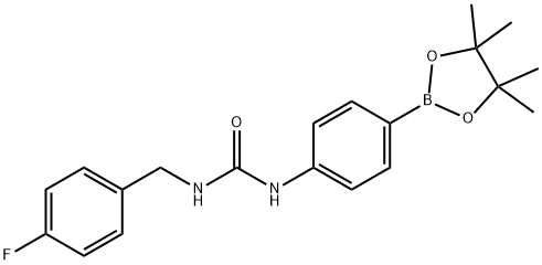 1-(4-Fluorobenzyl)-3-(4-(4,4,5,5-Tetramethyl-1,3,2-Dioxaborolan-2-Yl)Phenyl)Urea Structure